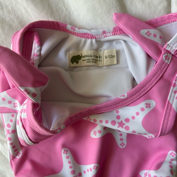 Pink Starfish Kids Swim One Piece - Picture 3 of 3